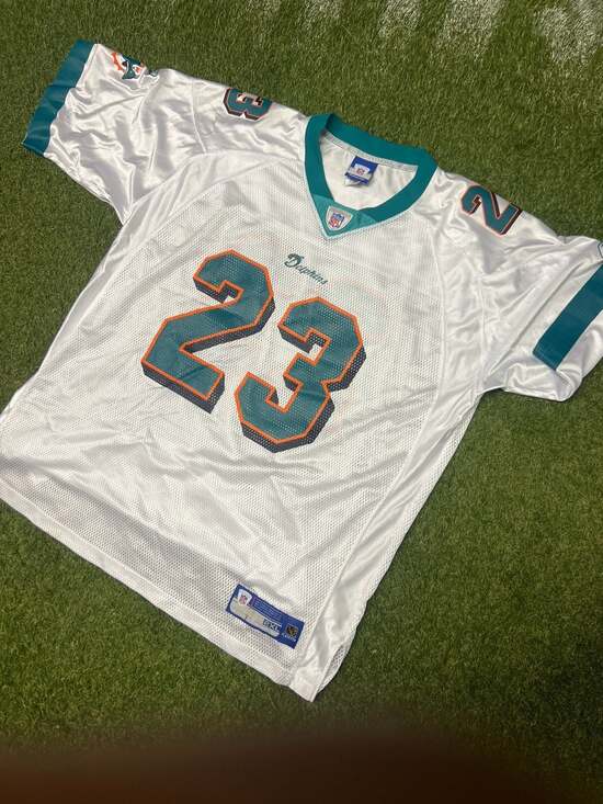 Vintage Miami Dolphins Ronnie Brown #23 Reebok NFL Jersey Size 2XL White - Picture 4 of 4